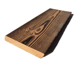 P3 20 120 x1 Förkolnat thermo furu Bränd termofurupanel, borstad och oljad